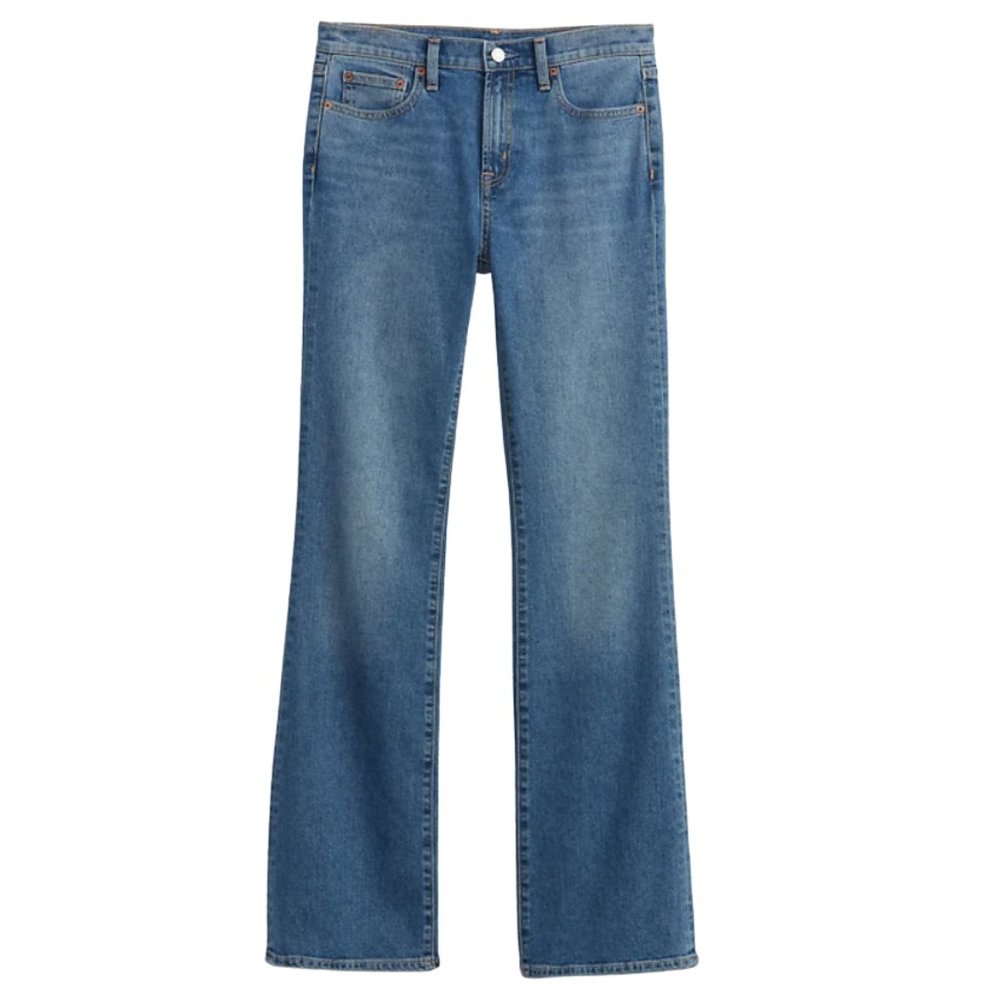 Women's GAP Curvy Perfect Boot Jeans | Size 32 | Light Indigo Wash